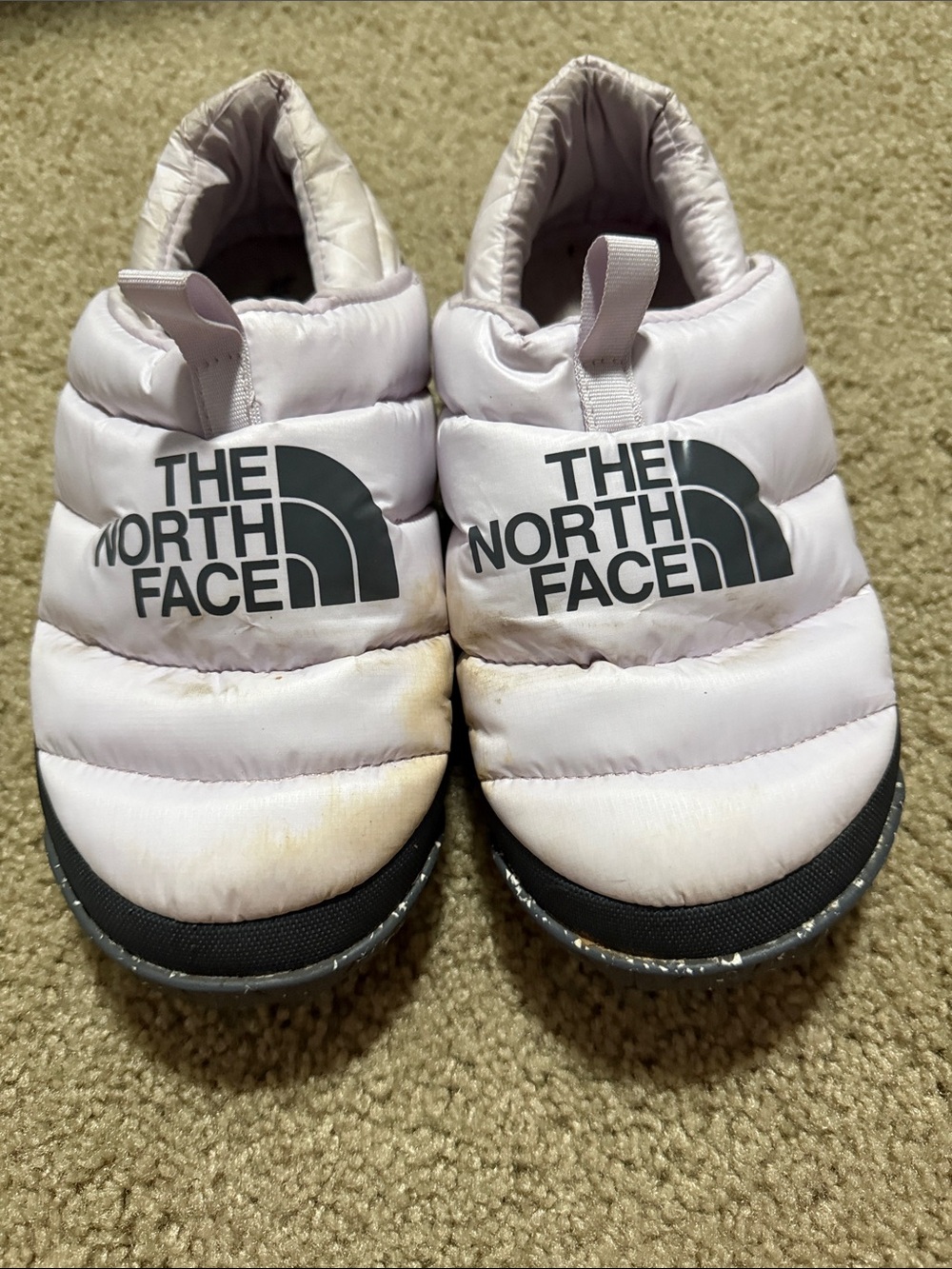 The North Face Kids Padded Slip-On Slippers in Light Pink